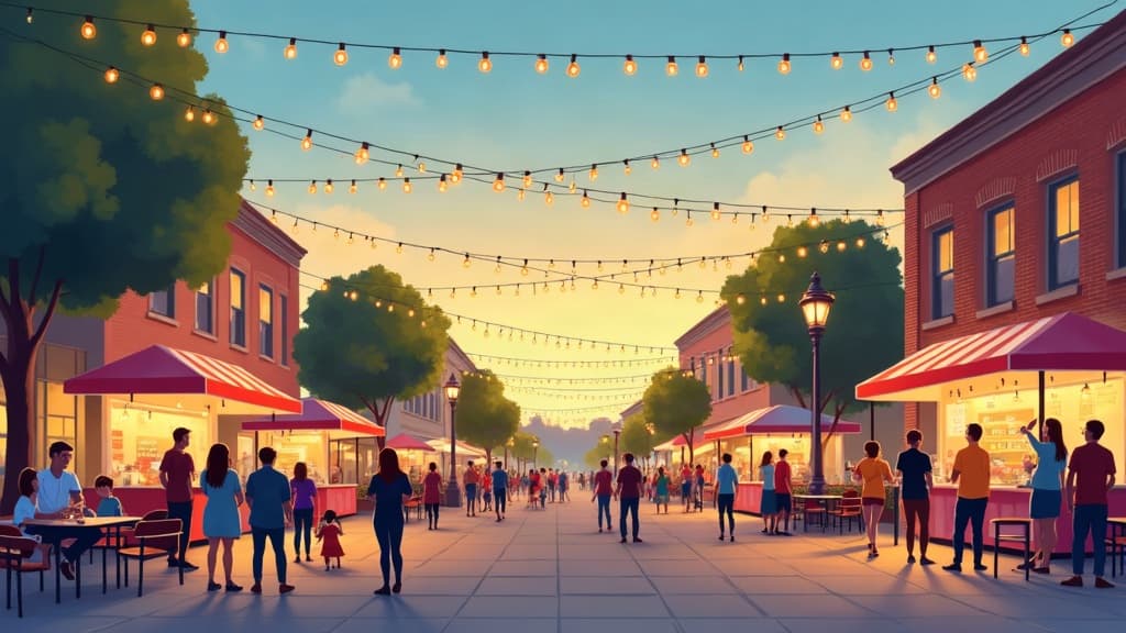Editorial illustration: Family Weekend Guide: Fun and Free Events in Cookeville