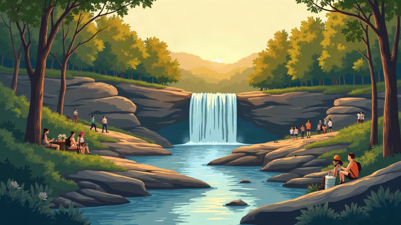 Editorial illustration: Hiking and Walking Trails in Cookeville