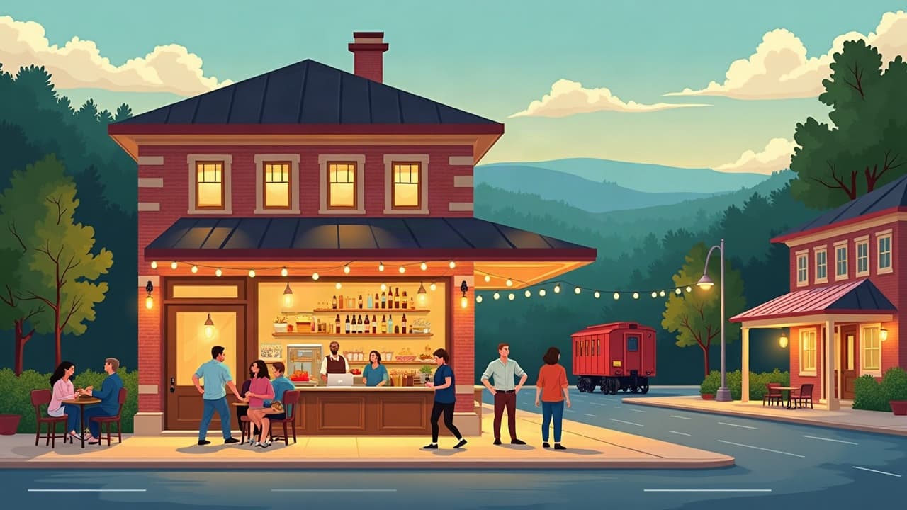 Editorial illustration: Best Bars in Cookeville