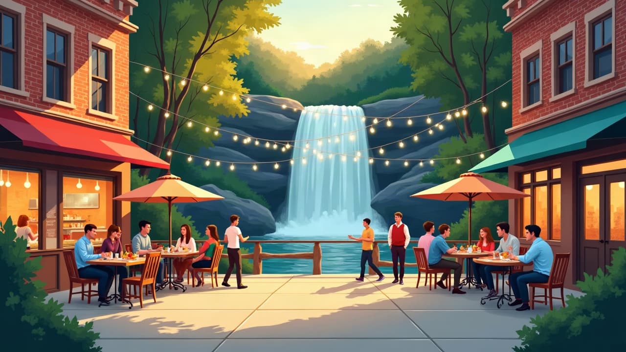 Editorial illustration: Restaurants With Outdoor Seating in Cookeville